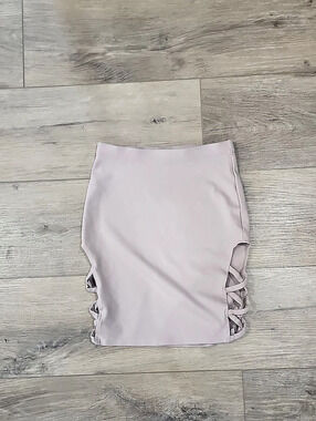 Charlotte Russe Lace-Up Side Mini Skirt in Pink Size Small